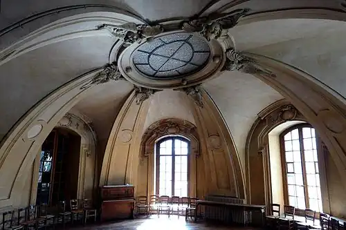 The upper room, onetime home to the American Church in Paris and later The Scots Kirk, Paris