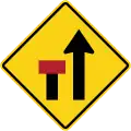 Left lane ends