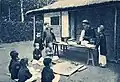 A class during the Nguyễn dynasty. The children are being taught chữ Hán (Chinese characters).