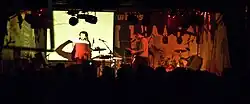 The Amsterdams at the official release of their second album, Electromagnetica, in Kulturhaus Club, Bucharest. Left: Ovidiu Bejan. Right: Andrei Haţegan