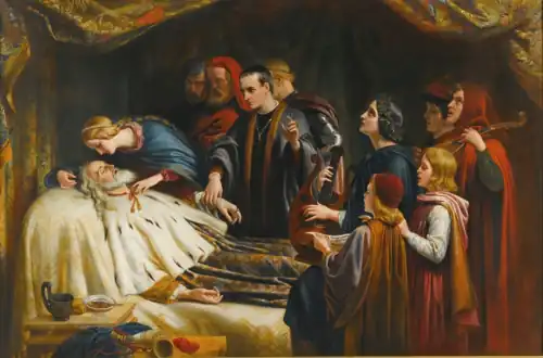 The Awakening of King Lear by the Kiss of Cordelia by Charles West Cope