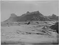 East aspect, centered (Cliff Benchmark to left, Blue Castle Butte to right) Photo by William Henry Jackson, circa 1870s
