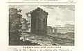 Print in the British Library with the view of the tomb titled "Tempio del Dio Ridicolo" (Temple of the Ridiculous God)