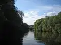 The Etobicoke Creek as it travels through Marie Curtis Park