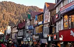 Mall Road, Shimla seen from the Scandal Point