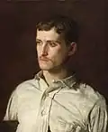 Philadelphia Museum of Art. Portrait of Douglass M. Hall (c.1888). From Philadelphia. Entered PAFA in 1885. ASL from 1887 to about 1890. Never pursued a professional art career. Died insane at Pennsylvania Hospital, 1912 (age 44), possibly from syphilis.[33]