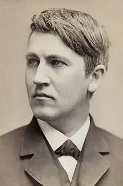 Image 51Thomas Edison invented the carbon microphone which produced a strong telephone signal. (from History of the telephone)