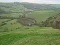 From Thorpe Cloud looking to the left of Bunster Hill with the Car Park in the middle