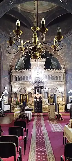 St. Nicholas and Alexander Church in Netezești: interior, furniture, and iconostasis.