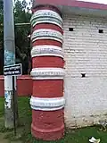 Pillars of the mausoleum structures