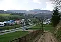 Street in Topoľa and access road to the Church of Saint Michael and communal cemetery