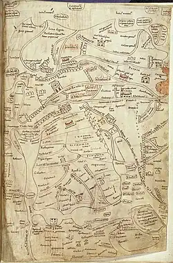A detailed map of Asia including Palestine from the 12th century