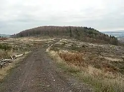 Looking towards the site, of the battle on the hill of Knock Mary