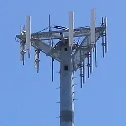 Image 10Top of cellular telephone tower (from History of the telephone)