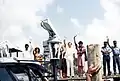 Indian Ambassador and locals bidding farewell at Georgetown, Guyana