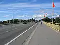 View of the roadway on the bridge
