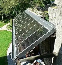 Image 18Solar water heaters facing the Sun to maximize gain (from Solar energy)