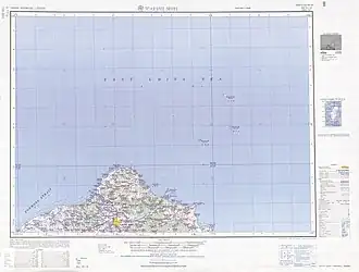 Map including Huaping Islet (labeled as Hua-pʻing Hsü (Kahei-sho) 花瓶嶼) (AMS, 1950)