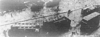 Derailed railcars on their sides
