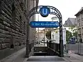 Street entrance to the station