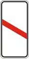 Countdown beacon to railroad crossing on left side of road (80 meters to crossing)