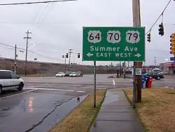 US 64/US 70/US 79 overlap in Memphis, Tennessee (2008).