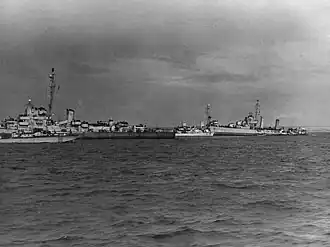 USS Glennon (DD-620) and USS Rich (DE-695) mined off Normandy, 8 June 1944.
