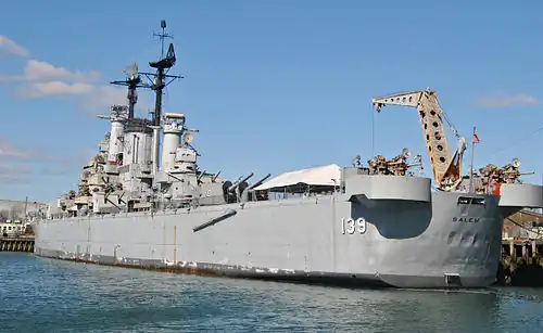 USS&nbsp;Salem: the only heavy cruiser that is preserved.