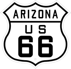 U.S. Highway 66 historic route marker