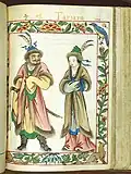 "Tatar" (Mongol) noble with wife from Tartary (Mongolia)