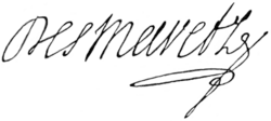 Signature Nicolas Desmarets (1648-1721)