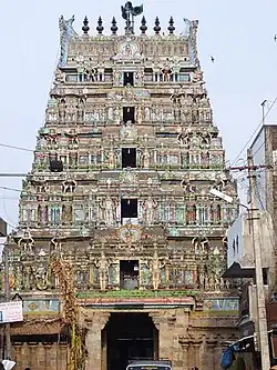 Front of an older-looking temple