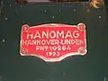 Builder's Plate of Finnish Steam Locomotive Class Vr1 No 669 preserved at the Finnish Railway Museum