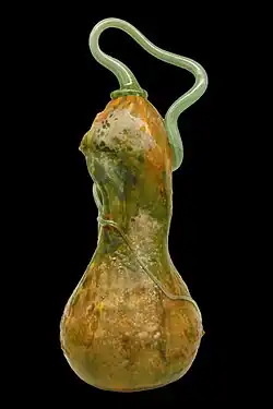Crystal vase from Daum Studio made of blown glass with polychrome enamels added while it was hot. (1910)