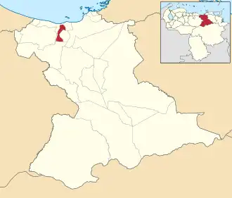 Location in Anzoátegui