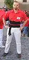 Casteller wearing a faixa