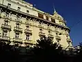 The side of the hotel