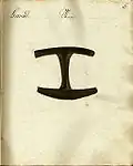 1826 - Tamga of the cattle from Ștena