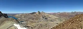 View from the summit of Yuraqqucha near the Antikuna pass