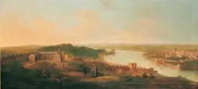 View of Drogheda from Millmount, oil-on-canvas, 28 x 60 inches. Both these pictures are in Highlanes Municipal Art Gallery, Drogheda, County Louth, Ireland.