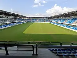 View on northern stand from southern stand of the stadium