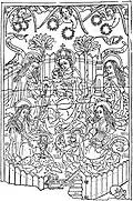 Woodcut dated 1418, but probably 1450s