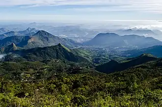 View of Nova Friburgo from Caledônia peak