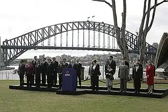 Image 11World leaders with Prime Minister John Howard in Sydney for the 2007 APEC conference (from History of New South Wales)
