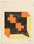 Brush and watercolor design, 1911