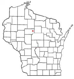 Location of Greenwood, Taylor County, Wisconsin