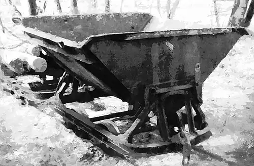Observation cars or open wagons (Decauville wagon) used by the former Soignes Forest Railway