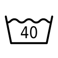 Wash at or below 40&nbsp;°C (104&nbsp;°F) (US, 2 dots, ●●)