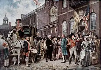 Washington's Inauguration at Philadelphia by Jean Leon Gerome Ferris, 1932.