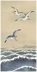 Seagulls over the Waves
